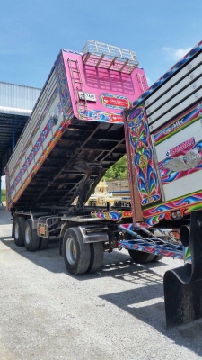 ขายรถพ่วงดัมพ์มิเนียม ISUZU เครื่อง 360 แรง ปลายปี 56 กระบะดัมพ์มิเนียมอู่สหกิจ ลูก 3 เพลาแท้ ทะเบียนพร้อม