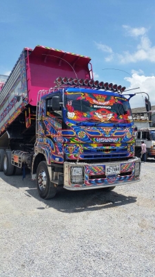 ขายรถพ่วงดัมพ์มิเนียม ISUZU เครื่อง 360 แรง ปลายปี 56 กระบะดัมพ์มิเนียมอู่สหกิจ ลูก 3 เพลาแท้ ทะเบียนพร้อม