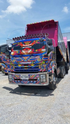 ขายรถพ่วงดัมพ์มิเนียม ISUZU เครื่อง 360 แรง ปลายปี 56 กระบะดัมพ์มิเนียมอู่สหกิจ ลูก 3 เพลาแท้ ทะเบียนพร้อม