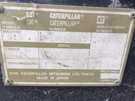 CAT 910F เก่าญี่ปุ่น สภาพงามๆ ชั่วโมงน้อยมาก โทร.090-986-2521 อ๊อบ CAT 910F เก่าญี่ปุ่น สภาพงามๆ ชั่วโมงน้อยมาก โทร.090-986-2521 อ๊อบ