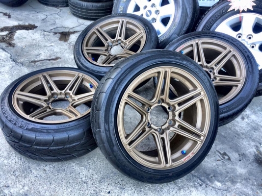 (มือ2)LENSO.spec-G ขอบ17"ใส่6รู น8.5"ออฟ25/ล9.5"ออฟ20+ยาง ปี12-13 ‪#&lrm;ยกชุด4ล้อพร้อมยาง‬ 9,500.฿