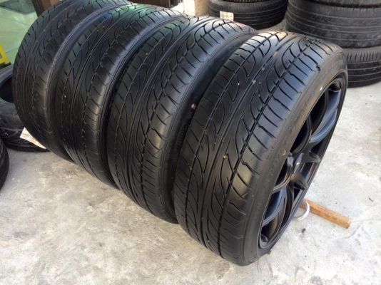 (มือ2)Projact-D.spec-E ขอบ17"ใส่4รู100  +พร้อมยาง205/45/17 DUNLOP ปี12 #&lrm;ขายยกชุด‬ 9,900.฿