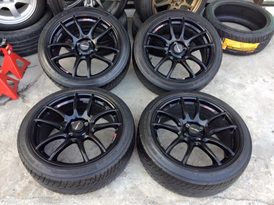 (มือ2)Projact-D.spec-E ขอบ17"ใส่4รู100  +พร้อมยาง205/45/17 DUNLOP ปี12 #&lrm;ขายยกชุด‬ 9,900.฿