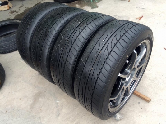 (มือ2)สภาพดีAvanti.Racing ขอบ17"4รู100 ยางDunlopปี13 ‪#&lrm;ยกชุด‬ 7,500.฿