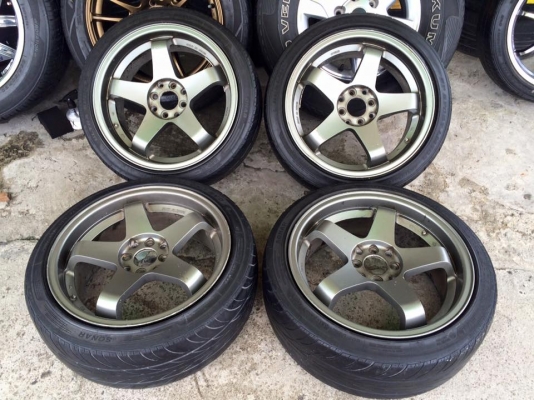 Nismo ขอบ17"4รู100&amp;114xก7.5"ออฟ40 ตีขายเฉพาะแม็ก ยกชุด6,500.บ(ยางแถมฟรี)