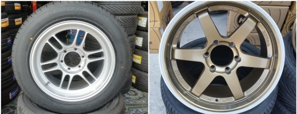 ขายล้อใหม่TE37*RPF1 18 หน้า 9.5+10.5ยางใหม่255/55/18  4 ล้อ
