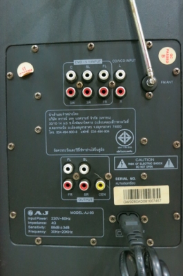 ชุดเครื่องเสียง ซัฟ AJ Home Theater รุ่น AJ-93 มี 5 ลำโพง มีระบบบลูทูธ สภาพใหม่