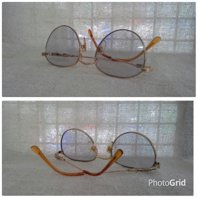 แว่นตาเลนส์กรองแสงอาร์ติสท์ 'หยดน้ำ จอห์น เลนนอน'  ราคานักศึกษา!  Vintage CROCODILE made in Japan