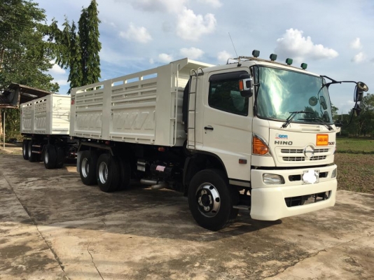 ขายHINO FM2P 380แรง. ปี56 พ่วงแม่ลูกดั้มสามมิตร.ยางเต็ม. สภาพสวยใช้น้อย.