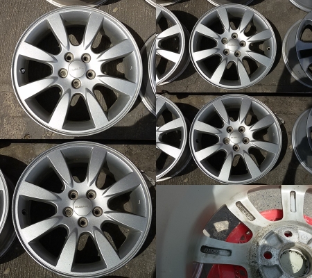 แม็กเดิม Subaru Forester Made In Japan ขอบ 16-5-100 กว้าง 6.5 นิ้ว et48 สภาพสวยพร้อมใส่ ไม่คดไม่ดุ้ง ไม่มีซ่อม ใส่ 5 รู100 ได้ทุกรุ่น Corona Celica Altis Prius Volk บางรุ่น etc. ราคา 4 วง 5,500 บาท