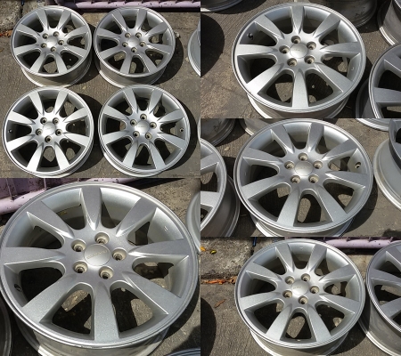 แม็กเดิม Subaru Forester Made In Japan ขอบ 16-5-100 กว้าง 6.5 นิ้ว et48 สภาพสวยพร้อมใส่ ไม่คดไม่ดุ้ง ไม่มีซ่อม ใส่ 5 รู100 ได้ทุกรุ่น Corona Celica Altis Prius Volk บางรุ่น etc. ราคา 4 วง 5,500 บาท