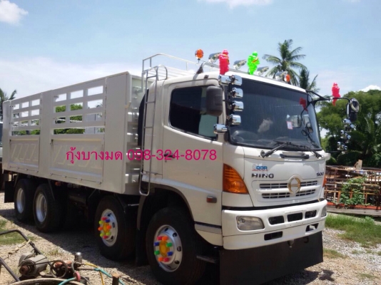 ขายรถบรรทุกไม่ดัมพ์ 12 ล้อ HINO MEGA เครื่อง 320 แรง 2 เพลา ปี 48 มีระบบลากลูก เครื่องเดิม เกียร์เดิม รถไม่เคยทำสี ทะเบียนพร้อม