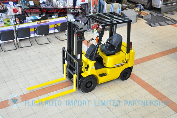 ขายรถโฟล์คลิฟท์มือสอง MITSUBISHI รุ่น  FD15T-53104 ราคา 235,000 บาท นำเข้าจากประเทศญี่ปุ่น 100\% ไม่เคยใช้งานในประเทศไทย