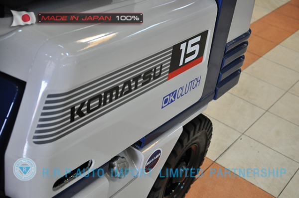 ขายรถโฟล์คลิฟท์มือสอง KOMATSU รุ่น FD15D-310925 ราคา 225,000 บาท นำเข้าจากประเทศญี่ปุ่น 100\% ไม่เคยใช้งานในไทย