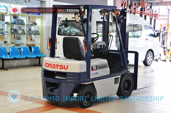 ขายรถโฟล์คลิฟท์มือสอง KOMATSU รุ่น FD15D-310925 ราคา 225,000 บาท นำเข้าจากประเทศญี่ปุ่น 100\% ไม่เคยใช้งานในไทย