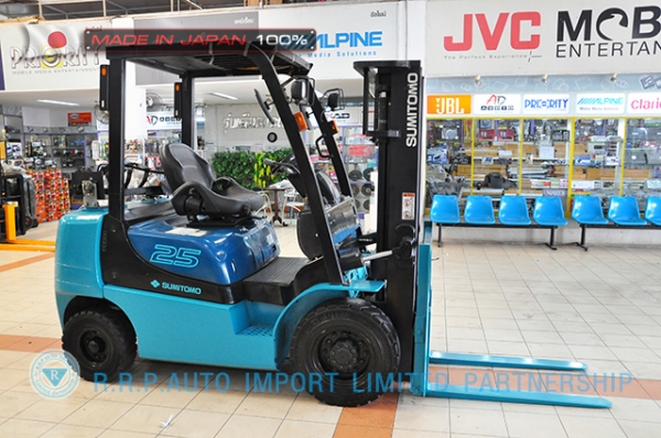 ขายรถโฟล์คลิฟท์มือสอง SUMITOMO รุ่น 11FT25PAXETD-G2J-00131 ราคา 195,000 สภาพเดิมจากญี่ปุ่น ไม่เคยใช้งานในประเทศไทย