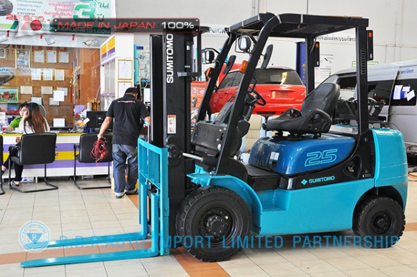 ขายรถโฟล์คลิฟท์มือสอง SUMITOMO รุ่น 11FT25PAXETD-G2J-00131 ราคา 195,000 สภาพเดิมจากญี่ปุ่น ไม่เคยใช้งานในประเทศไทย