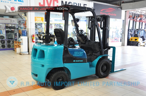 ขายรถโฟล์คลิฟท์มือสอง SUMITOMO รุ่น 11FT25PAXETD-G2J-00131 ราคา 195,000 สภาพเดิมจากญี่ปุ่น ไม่เคยใช้งานในประเทศไทย