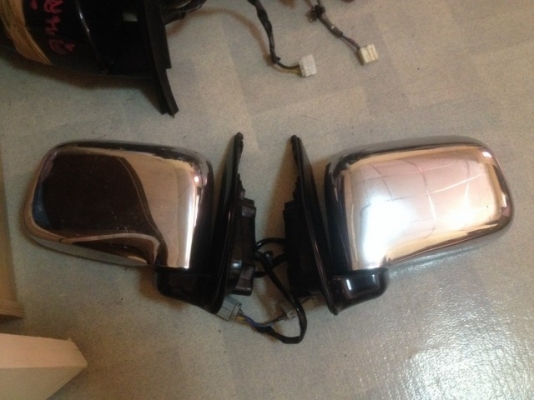 กระจกมองข้างโครมเมียมพับไฟฟ้า HONDA STERWAGON เก่าญี่ปุ่นสภาพสวยคู่ละ