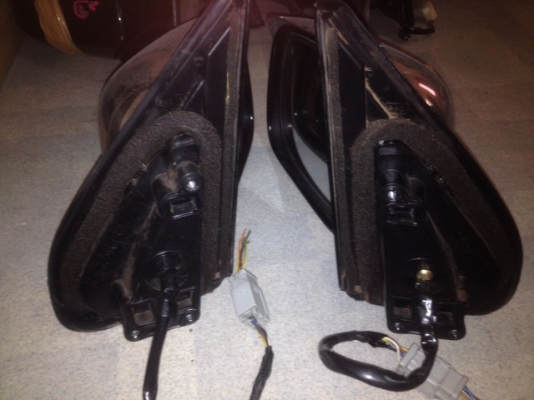 กระจกมองข้างโครมเมียมพับไฟฟ้า HONDA STERWAGON เก่าญี่ปุ่นสภาพสวยคู่ละ