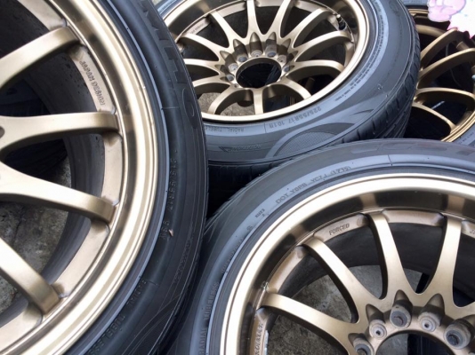 (มือ2)ce28 ขอบ17"ใส่6รู น8.5"ออฟ15/ล9.5"ออฟ10+ยางKumho ดอกเต็มสวย  #ยกชุด4ล้อพร้อมยาง 9,500.บ