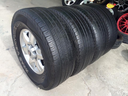 (มือ2)แม็กเชฟ(สภาพสวย)ขอบ16"ใส่6รู +ยาง265/70/16 ปี12 #ขายยกชุด4ล้อพร้อมยาง 5,500.฿