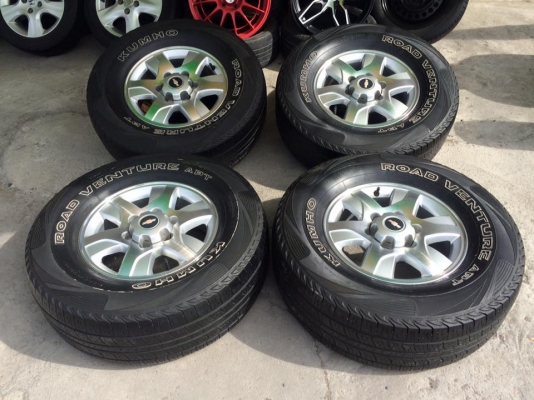 (มือ2)แม็กเชฟ(สภาพสวย)ขอบ16"ใส่6รู +ยาง265/70/16 ปี12 #ขายยกชุด4ล้อพร้อมยาง 5,500.฿