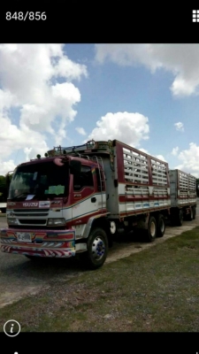 ขายรถพ่วง 22 ล้อ แม่-ลูก กระบะเหล็กคอกเกษตรไม่ดั้ม ISUZU 320 ปรายปี.49 แม็คโหลด รถสวย ราคา.1800000 ต่อรอง