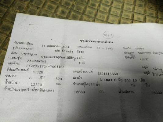 สิบล้อ อีซูชุ Dega 320ปี51แม่เดียว มีระบบลากจูง รถสภาพดีสวยบางเดิมพร้อมใช้งาน ทะเบียนพร้อมโอน
