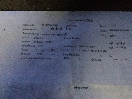 รถฮีโน่ 6 ล้อดั้ม FC4J  145 แรงม้า ปี 46.    สนใจติดต่อ  081 - 6079515