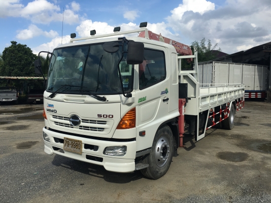 6ล้อHINOติดเครน UNIC V340 4ปลอก