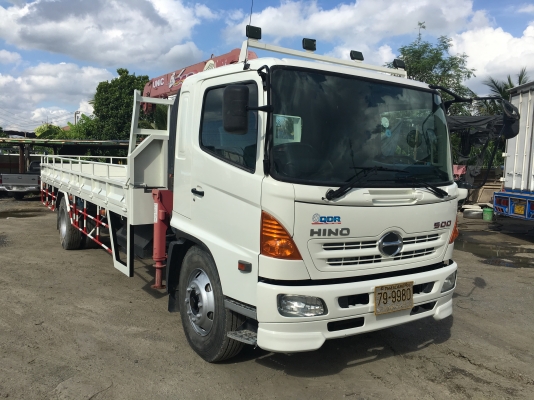 6ล้อHINOติดเครน UNIC V340 4ปลอก
