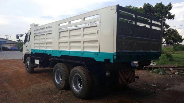 ขายรถบรรทุกสิบล้อดัมพ์ Mitsubishi เครื่อง 240 แรง ปี 57 กระบะดัมพ์สามมิตร ทะเบียนพร้อม