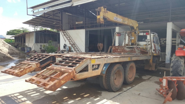 ขาย เทนเลอร์ 10 ล้อ ISUZU JCM เพลาเดียว ติดเครน 3.5 ตัน 5 ปลอก เครื่อง EH700 168 แรงม้า พาวเวอร์ ทะเบียนครบ