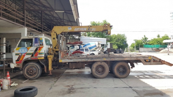 ขาย เทนเลอร์ 10 ล้อ ISUZU JCM เพลาเดียว ติดเครน 3.5 ตัน 5 ปลอก เครื่อง EH700 168 แรงม้า พาวเวอร์ ทะเบียนครบ