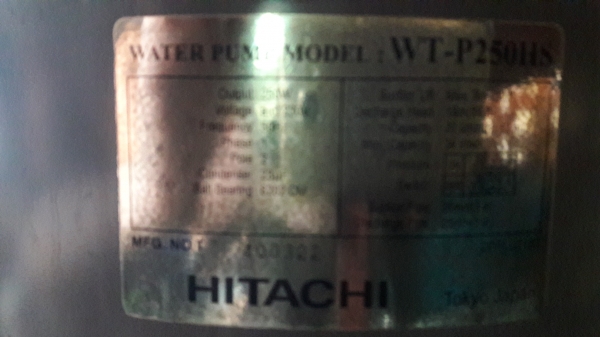 ขาย !! ปัมน้ำถังอัตโนมัติ.ฮิตาชิ.ขนาด250w.สภาพสวยๆเดิมๆพร้อมใช้งาน