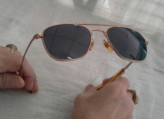 แว่นตาเสืออากาศยุค 60s  ตัวเทพบุตร!  Original COMMAND / USA 23K  ไซซ์หล่อ!