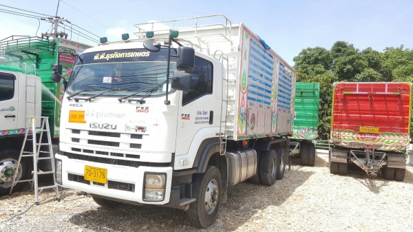 ขายด่วนรถ 10ล้อดัมพ์  ISUZU FXZ360 EURO 3 ปี 2555 กระบะบรรทุกคอกเกษตรอลูมิเนียม 360แรงม้า สภาพสวยจัด  มือเดียวออกห้าง