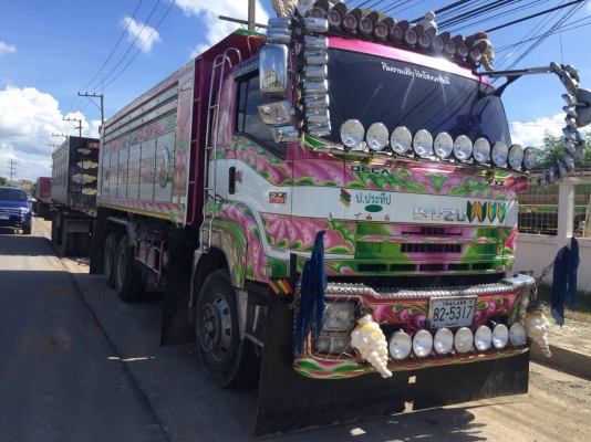 ขายรถพ่วงดัมพ์แม่ลูก ISUZU เครื่อง 360 แรง ปี 52 กระบะดัมพ์มิเนียมอู่เอสเอเทรลเลอร์ ลูก 3 เพลาแท้ ทะเบียนพร้อม