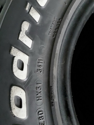 BF All USA. 265/70/16 ปลายปี11 สภาพดี 1ชุด BF All USA. 265/70/16 ปลายปี11 สภาพดี 1ชุด