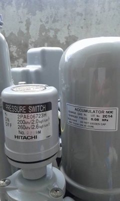 ปั๊มน้ำอัตโนมัติ แรงดันคงที่ Hitachi 350 W. พร้อมใช้งาน