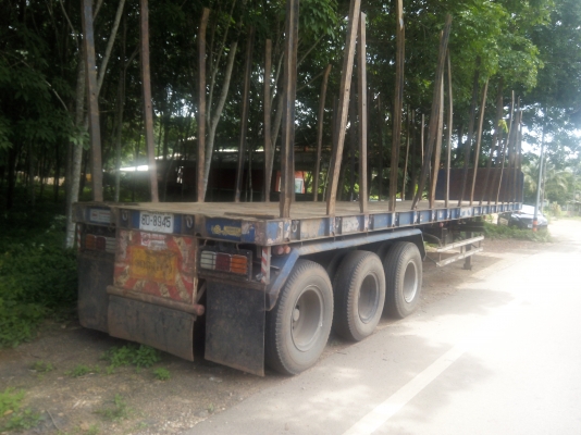 ขายหางพื้นเรียบสามมิตร 3 เพลาปี 2555 ราคา 350000