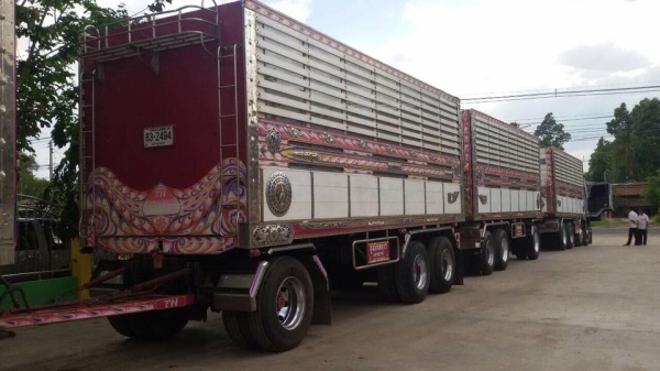 ขายรถสิบล้อพ่วง ISUZU DECA  FXZ 360 ปี 55 คอกเกษตรดี้มเนียมพ่วงแม่ลูก