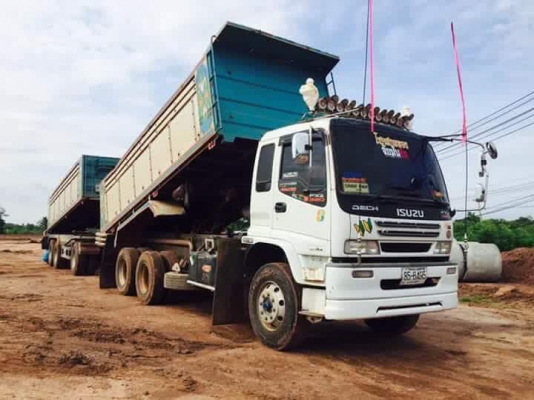 ขายรถสิบล้อ ISUZU DECA FXZ 320 แรง ปี51 พ่วงแม่ลูก ดั้ม เนียมรถสวยเดิมบาง