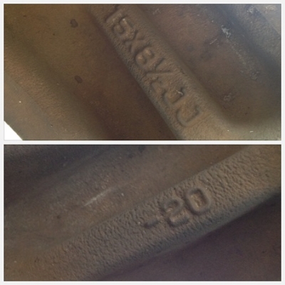 ขายล้อ ENKEI ขอบ 15x8.5 ออฟ-20 ใส่ 6 รู ลายบิด ออฟลึก สีขาว *6500 บาทครับ