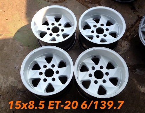 ขายล้อ ENKEI ขอบ 15x8.5 ออฟ-20 ใส่ 6 รู ลายบิด ออฟลึก สีขาว *6500 บาทครับ