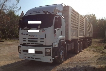 10ล้อดั้มISUZU DECA FXZ360 ปี52 ดั้มสามมิตรแม่ลูกๆ3คาน