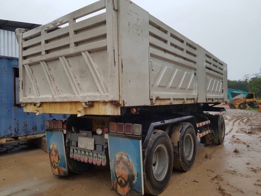 ขายรถพ่วงดัมพ์ ISUZU เครื่อง 320 แรง ปี 51 กระบะดัมพ์สามมิตร ลูก 3 เพลาแท้