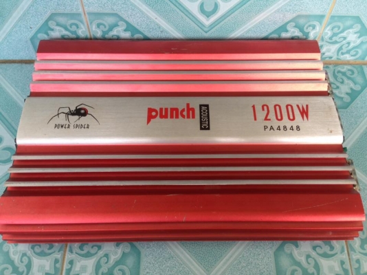 แอมป์4chคลาสเอบี PUNCH ACOUSTIC มือสองสภาพดี ใช้งานปกติ แรงดี เสียงดีมาก ขาย 1850 บาท สนใจ0892425454 อยู่สระบุรีส่งได้