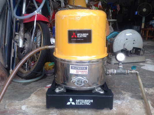 ขายปั้มน้ำอัตโนมัติ Mitsubishi 150W ถังสแตนเลสของใหม่เก่าเก็บ สภาพสวย ตรวจเช็คแรงดันเรียบร้อย ไม่มีรั่วซึม พร้อมใช้งาน